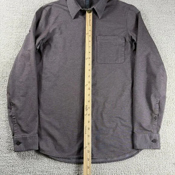 Lululemon Commission Brushed Woven Shirt Brown Men’s Size Small - Picture 4 of 8